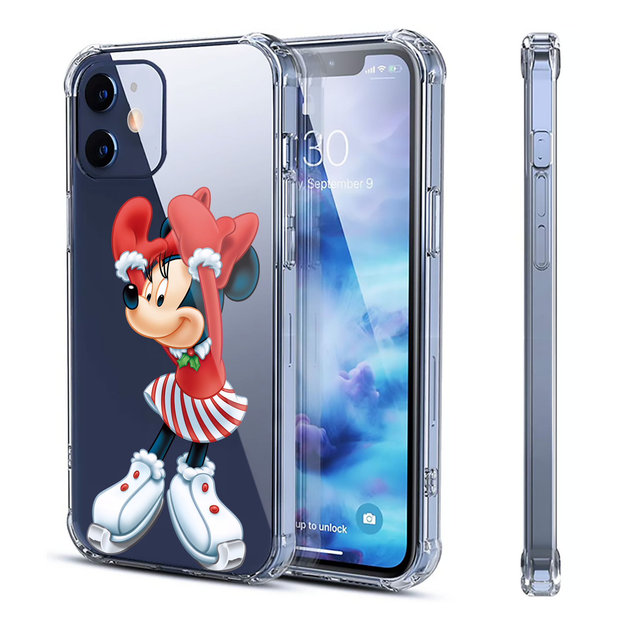 （画像用） ミッキーマウス Mickey Mouse 【iPhone 12シリーズ対応】透明スマホケース（クリアソフトケース）